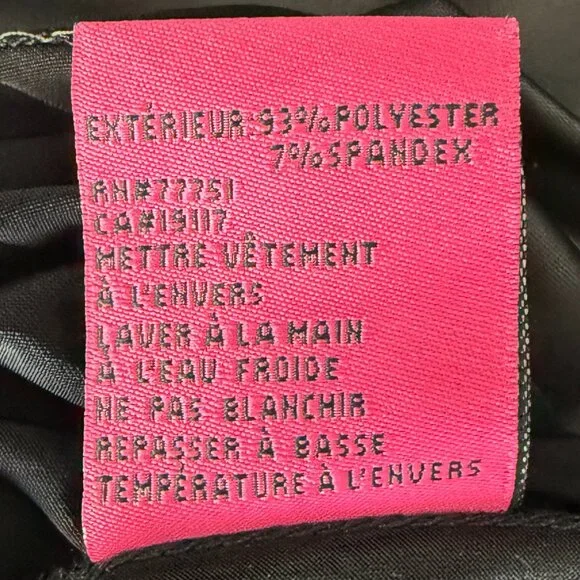 BETSEY JOHNSON | Black Vegan Liquid Leather Wrap Dress | Deep V Plunge | NWT | L - Picture 11 of 11